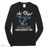 25 Years Wedding Anniversary Couples Cruise Trip Matching Long Sleeve Shirt thumb 0