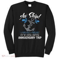 25 Years Wedding Anniversary Couples Cruise Trip Matching Sweatshirt thumb 0
