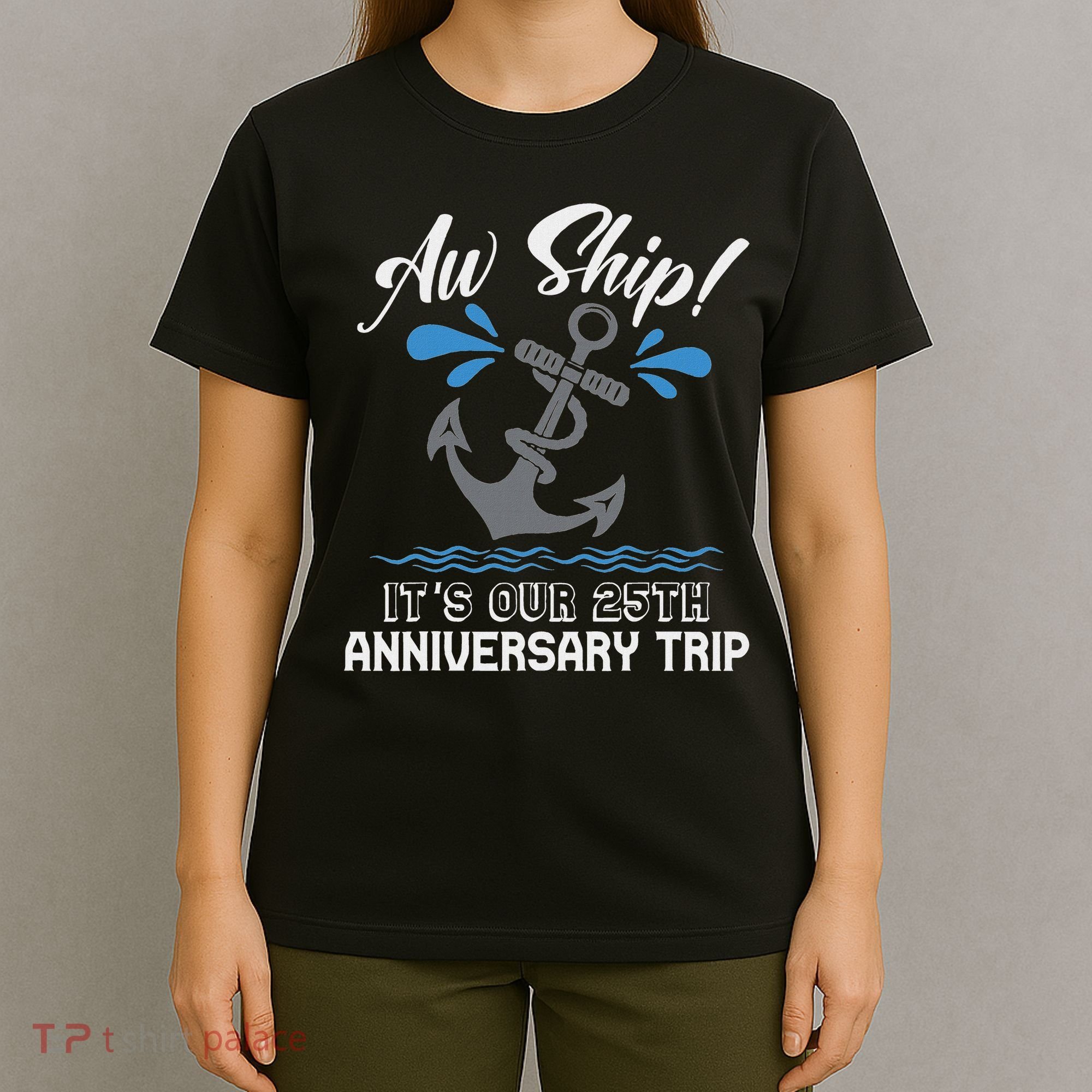 25 Years Wedding Anniversary Couples Cruise Trip Matching T-Shirt