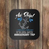 25 Years Wedding Anniversary Couples Cruise Trip Matching Coaster thumb 0