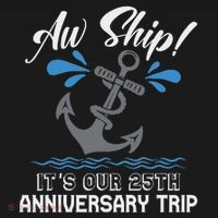 25 Years Wedding Anniversary Couples Cruise Trip Matching Women's Hoodie thumb 2