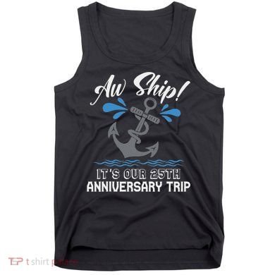 25 Years Wedding Anniversary Couples Cruise Trip Matching Tank Top