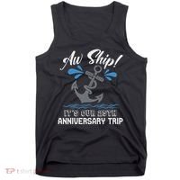 25 Years Wedding Anniversary Couples Cruise Trip Matching Tank Top thumb 0