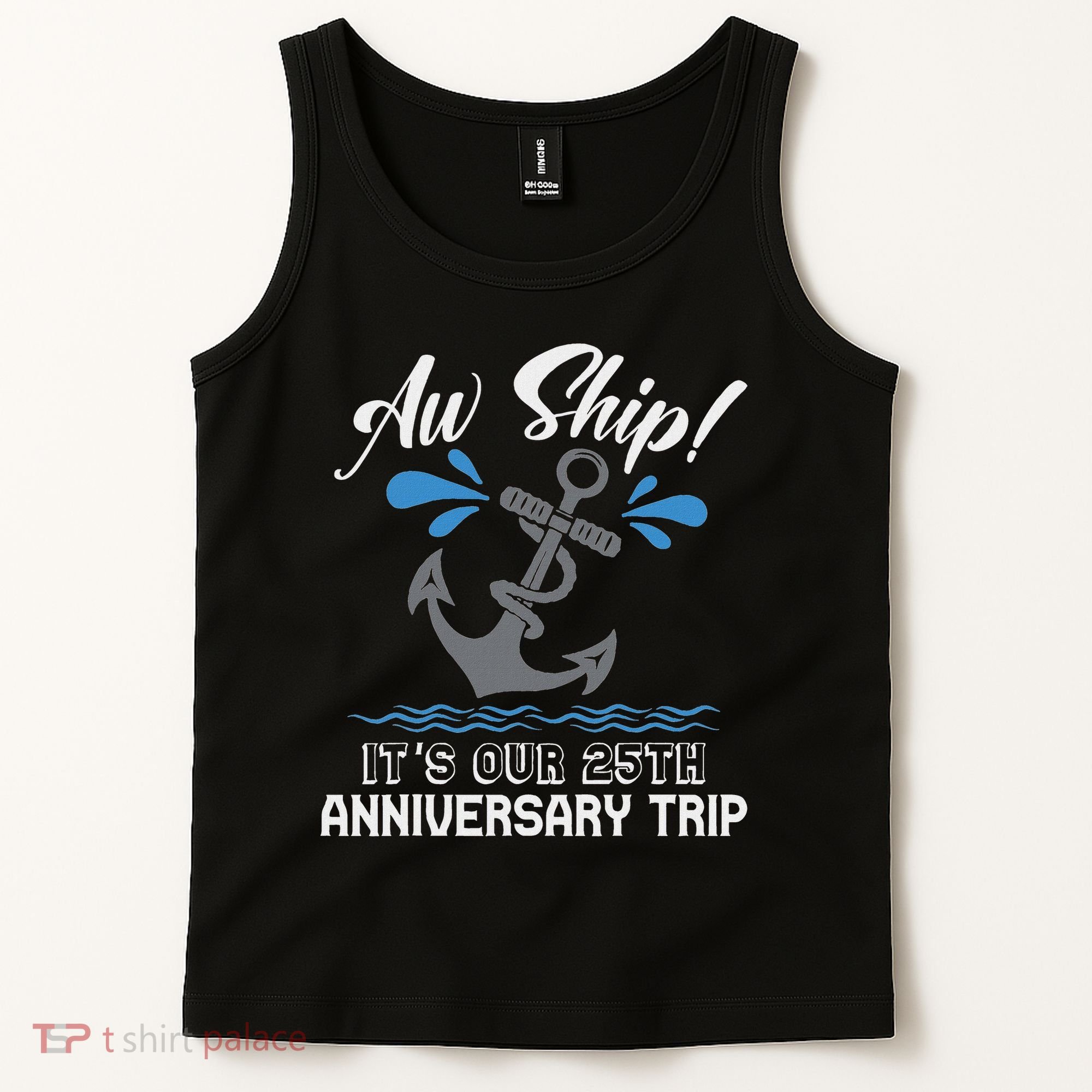 25 Years Wedding Anniversary Couples Cruise Trip Matching Tank Top