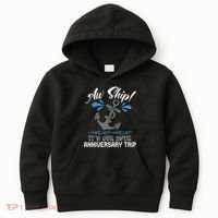 25 Years Wedding Anniversary Couples Cruise Trip Matching Kids Hoodie thumb 0