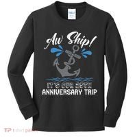 25 Years Wedding Anniversary Couples Cruise Trip Matching Kids Long Sleeve Shirt thumb 0