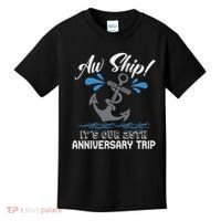 25 Years Wedding Anniversary Couples Cruise Trip Matching Kids T-Shirt thumb 0