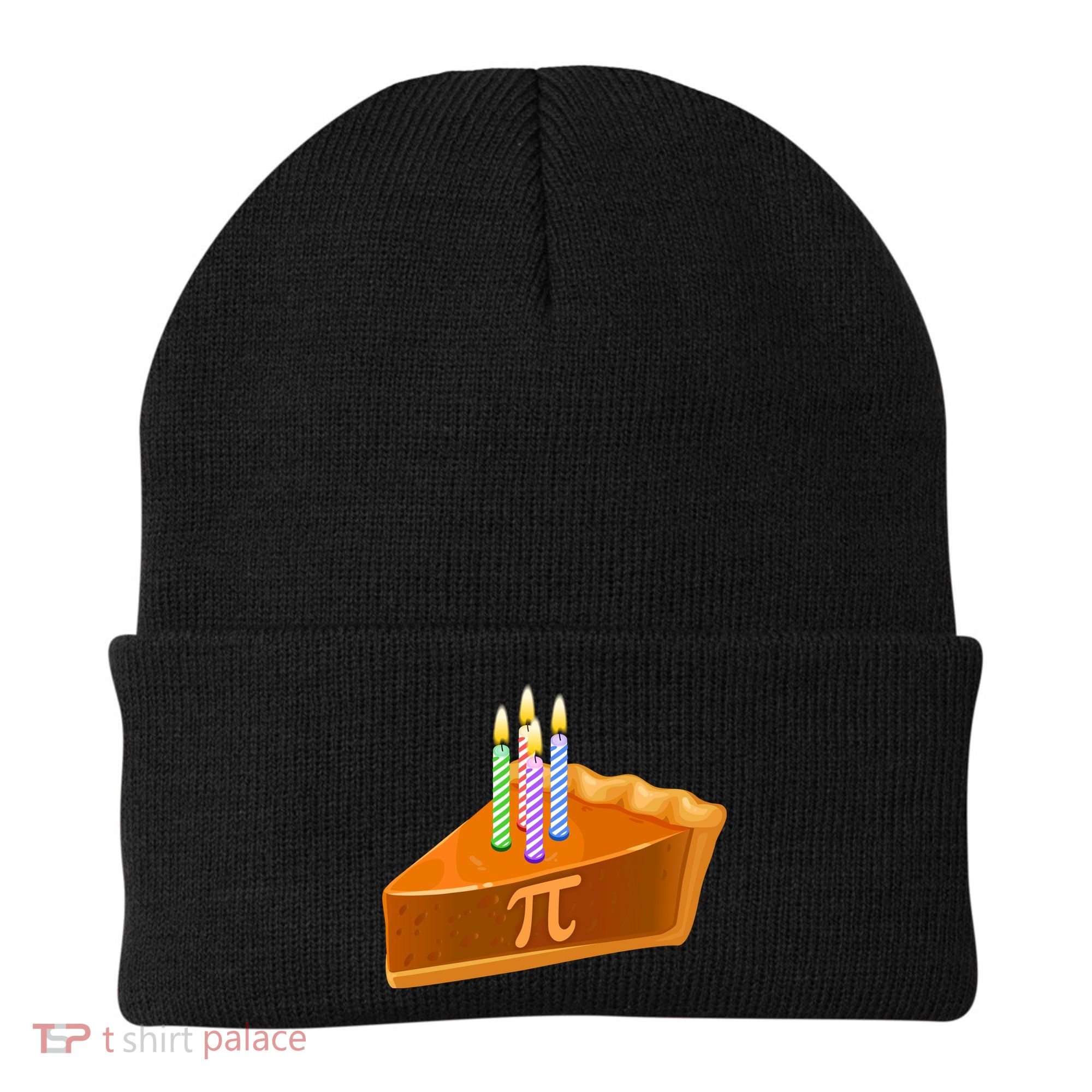 3.14 Happy Pi Day March 14 Birthday Slice Of Pie Beanie