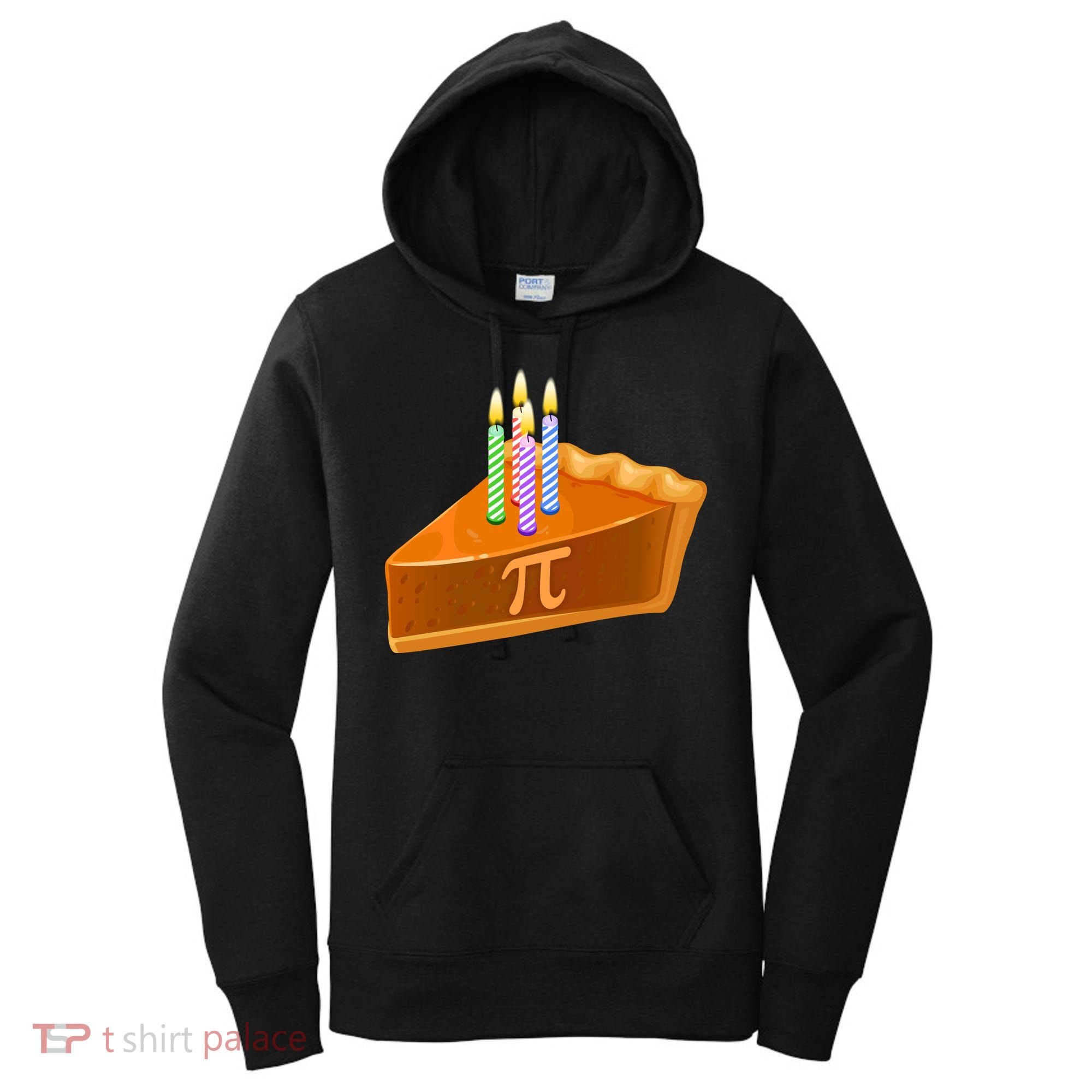 3.14 Happy Pi Day March 14 Birthday Slice Of Pie Women's Hoodie