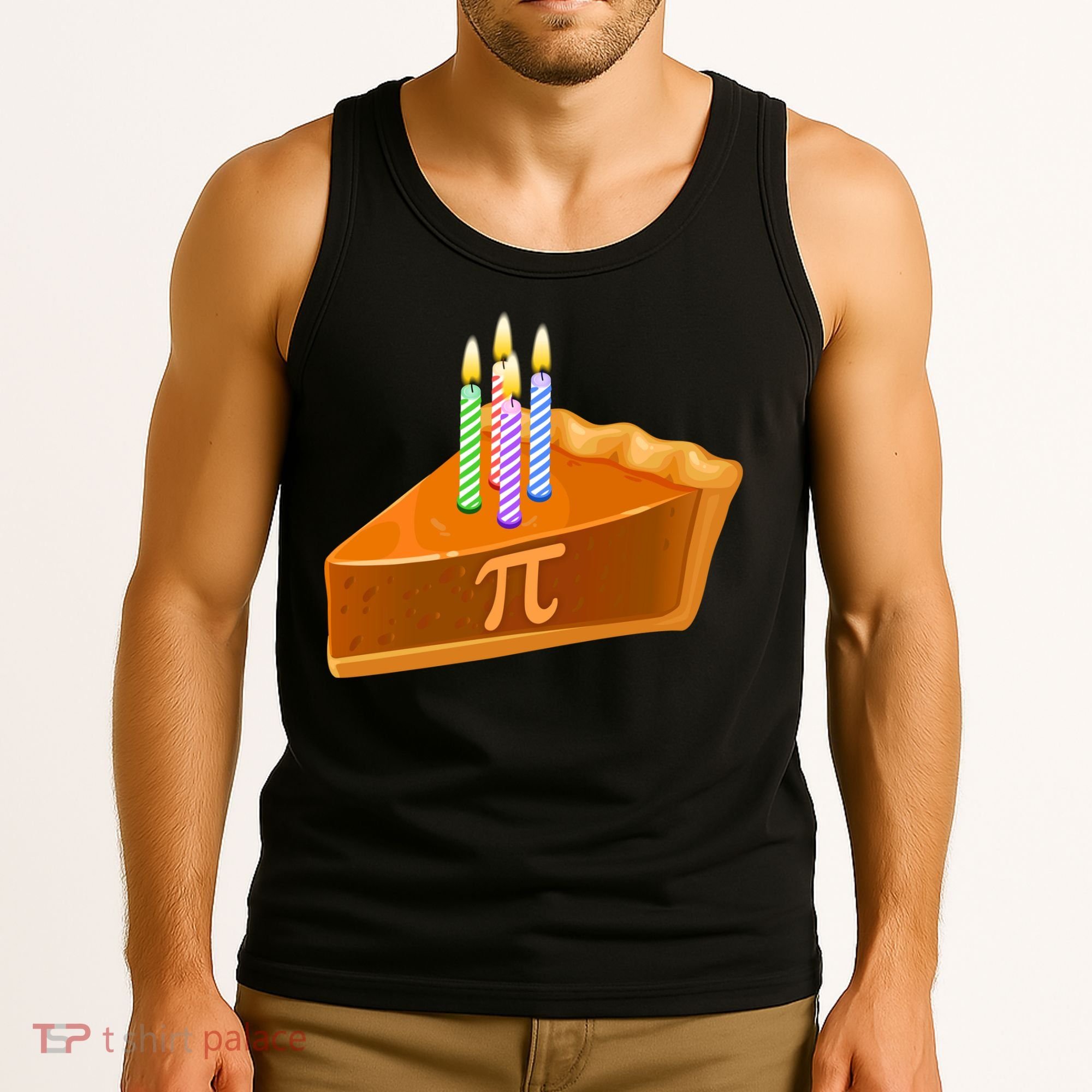 3.14 Happy Pi Day March 14 Birthday Slice Of Pie Tank Top