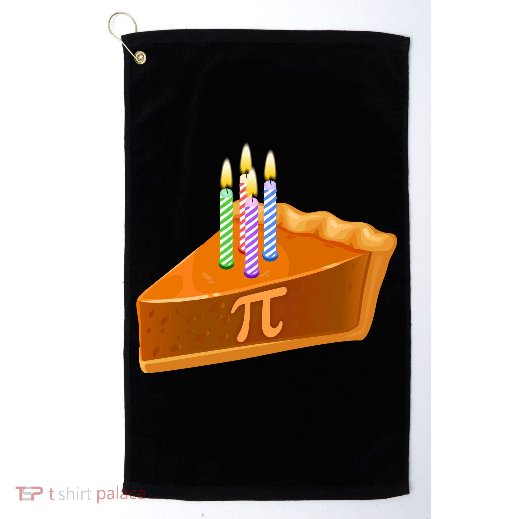 3.14 Happy Pi Day March 14 Birthday Slice Of Pie Golf Towel