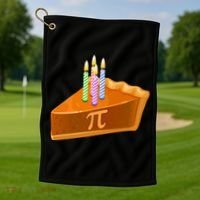 3.14 Happy Pi Day March 14 Birthday Slice Of Pie Golf Towel thumb 1