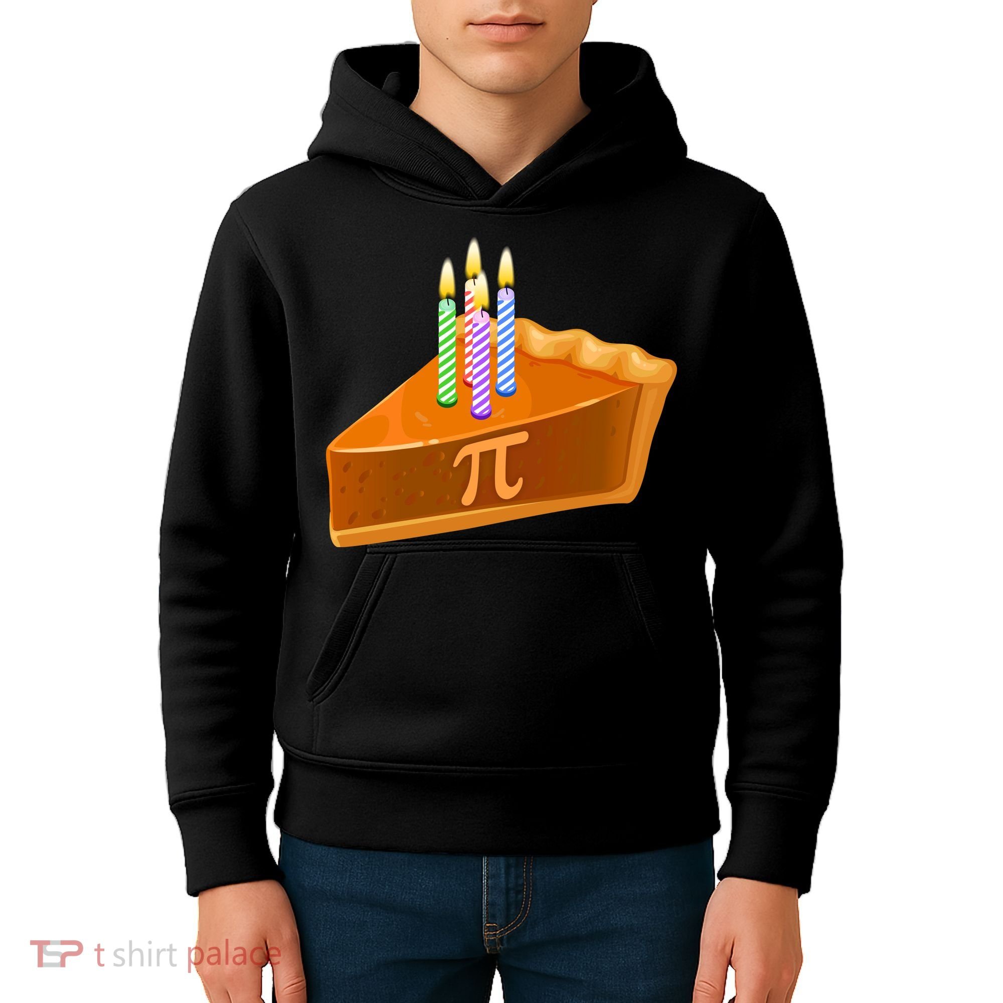 3.14 Happy Pi Day March 14 Birthday Slice Of Pie Kids Hoodie