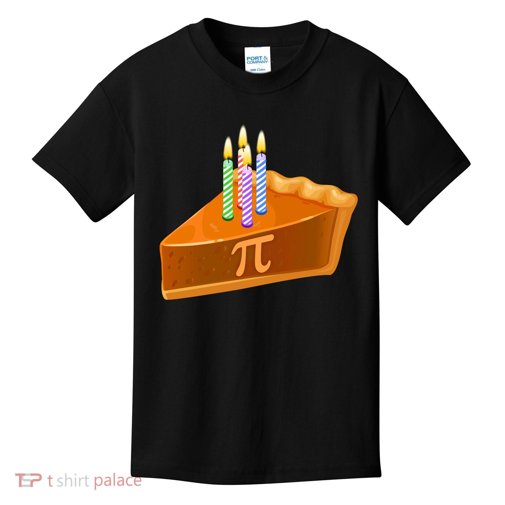 3.14 Happy Pi Day March 14 Birthday Slice Of Pie Kids T-Shirt