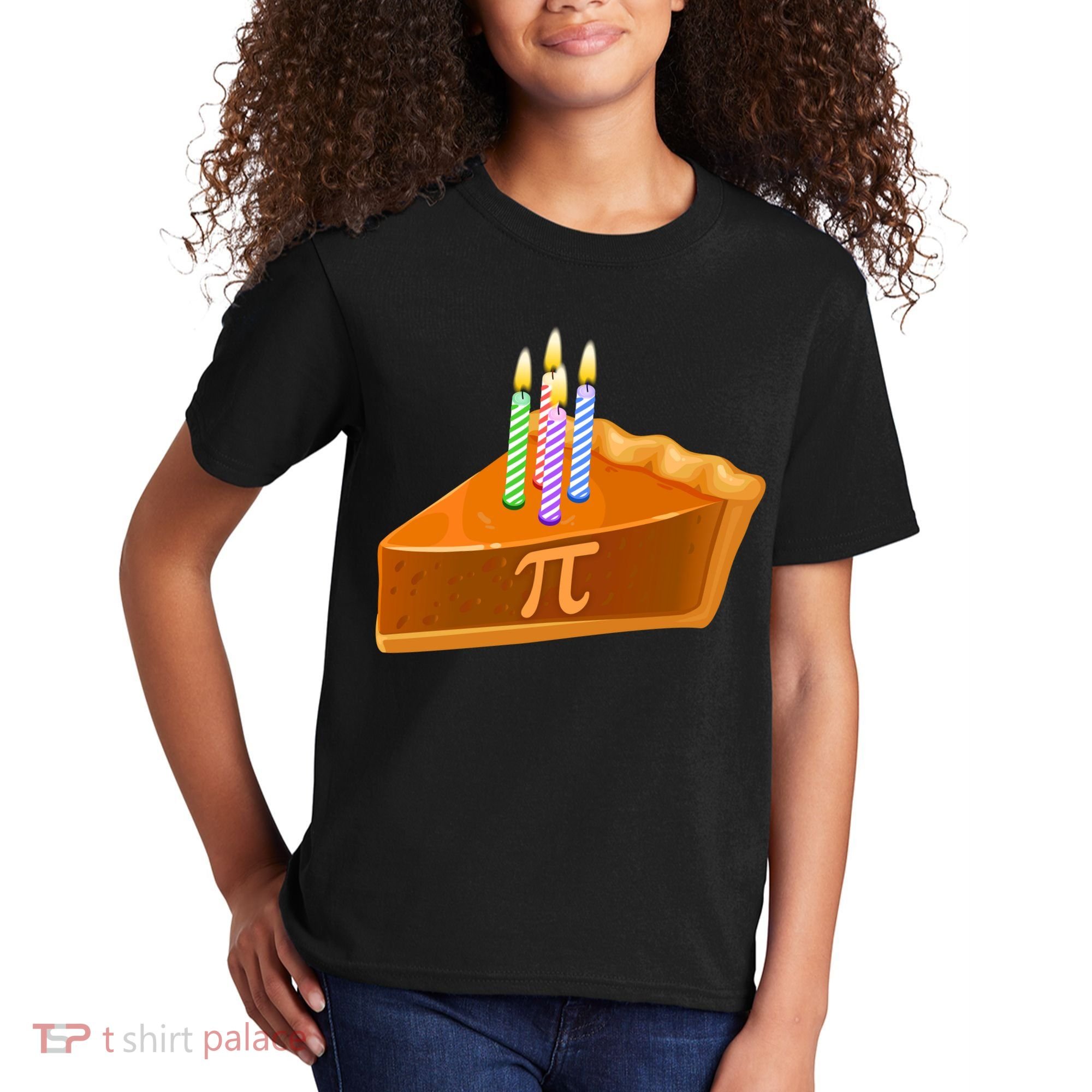 3.14 Happy Pi Day March 14 Birthday Slice Of Pie Kids T-Shirt