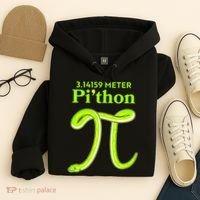 3.14 Meter Pi'thon Python Snake Pi Day March 14 Hoodie thumb 4