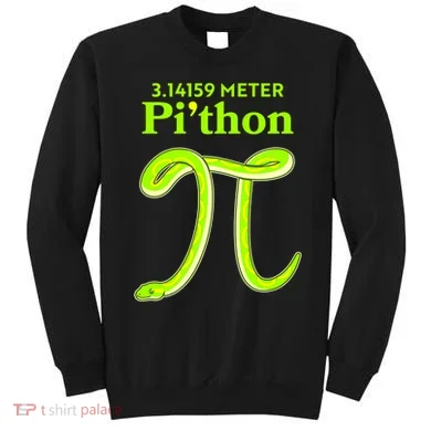 3.14 Meter Pi'thon Python Snake Pi Day March 14 Sweatshirt