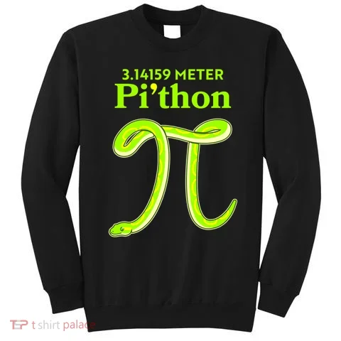 3.14 Meter Pi'thon Python Snake Pi Day March 14 Sweatshirt in the selected color