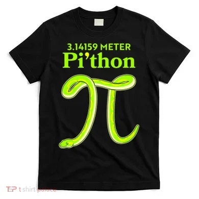 3.14 Meter Pi'thon Python Snake Pi Day March 14 T-Shirt