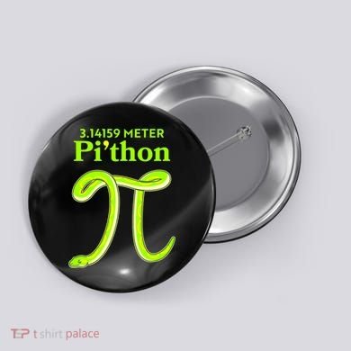 3.14 Meter Pi'thon Python Snake Pi Day March 14 Button
