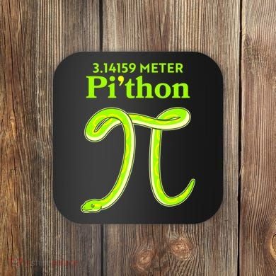 3.14 Meter Pi'thon Python Snake Pi Day March 14 Coaster