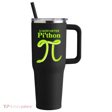3.14 Meter Pi'thon Python Snake Pi Day March 14 40oz Vacuum Insulated Stainless Steel Travel Tumbler