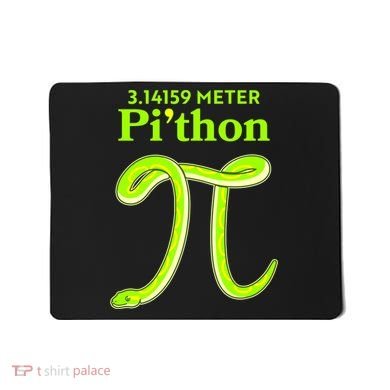 3.14 Meter Pi'thon Python Snake Pi Day March 14 Mousepad
