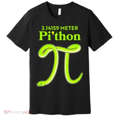 3.14 Meter Pi'thon Python Snake Pi Day March 14 Premium T-Shirt