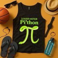 3.14 Meter Pi'thon Python Snake Pi Day March 14 Tank Top thumb 4