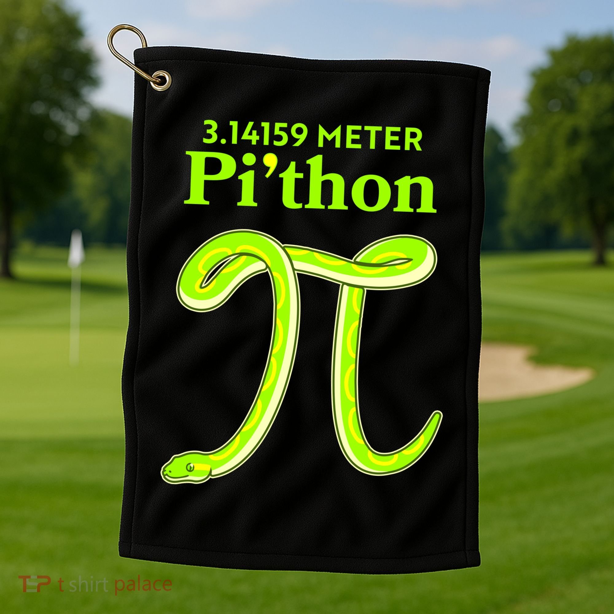 3.14 Meter Pi'thon Python Snake Pi Day March 14 Golf Towel