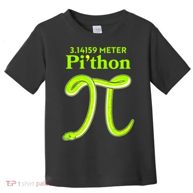 3.14 Meter Pi'thon Python Snake Pi Day March 14 Toddler T-Shirt