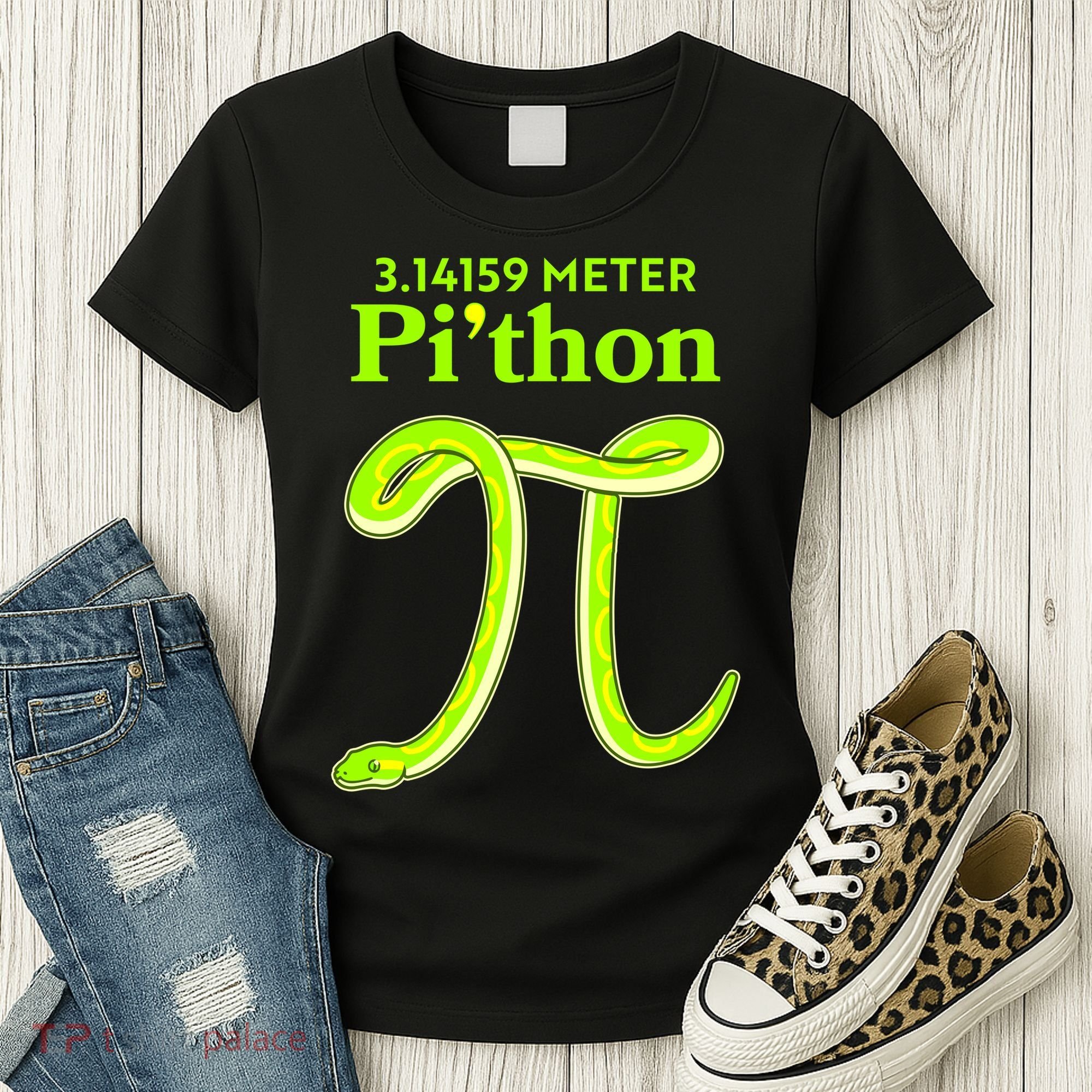 3.14 Meter Pi'thon Python Snake Pi Day March 14 Women's T-Shirt