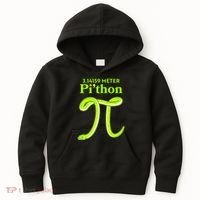3.14 Meter Pi'thon Python Snake Pi Day March 14 Kids Hoodie thumb 0