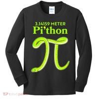 3.14 Meter Pi'thon Python Snake Pi Day March 14 Kids Long Sleeve Shirt thumb 0