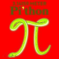 3.14 Meter Pi'thon Python Snake Pi Day March 14 Santa Hat thumb 1