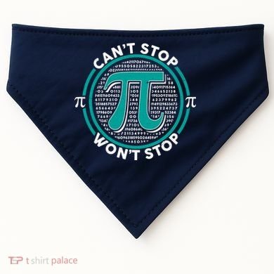3.14 Pi Day Can't Stop Pi Won't Stop USA-Made Doggie Bandana