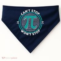 3.14 Pi Day Can't Stop Pi Won't Stop USA-Made Doggie Bandana thumb 0