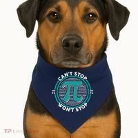 3.14 Pi Day Can't Stop Pi Won't Stop USA-Made Doggie Bandana thumb 1