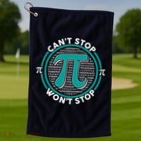 3.14 Pi Day Can't Stop Pi Won't Stop Golf Towel thumb 1