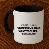 3 Out Of 4 Voices In My Head Funny Penguins  Coffee Mug thumb 2