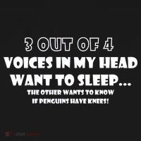 3 Out Of 4 Voices In My Head Funny Penguins  Ornament thumb 1