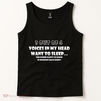3 Out Of 4 Voices In My Head Funny Penguins  Tank Top thumb 2