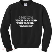 3 Out Of 4 Voices In My Head Funny Penguins  Kids Sweatshirt thumb 0