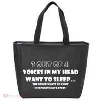 3 Out Of 4 Voices In My Head Funny Penguins  Tote Bag thumb 0