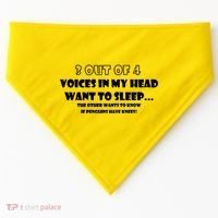 3 Out Of 4 Voices In My Head Funny Penguins  USA-Made Doggie Bandana thumb 0