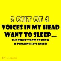 3 Out Of 4 Voices In My Head Funny Penguins  Button thumb 1