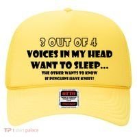 3 Out Of 4 Voices In My Head Funny Penguins  Hat thumb 0