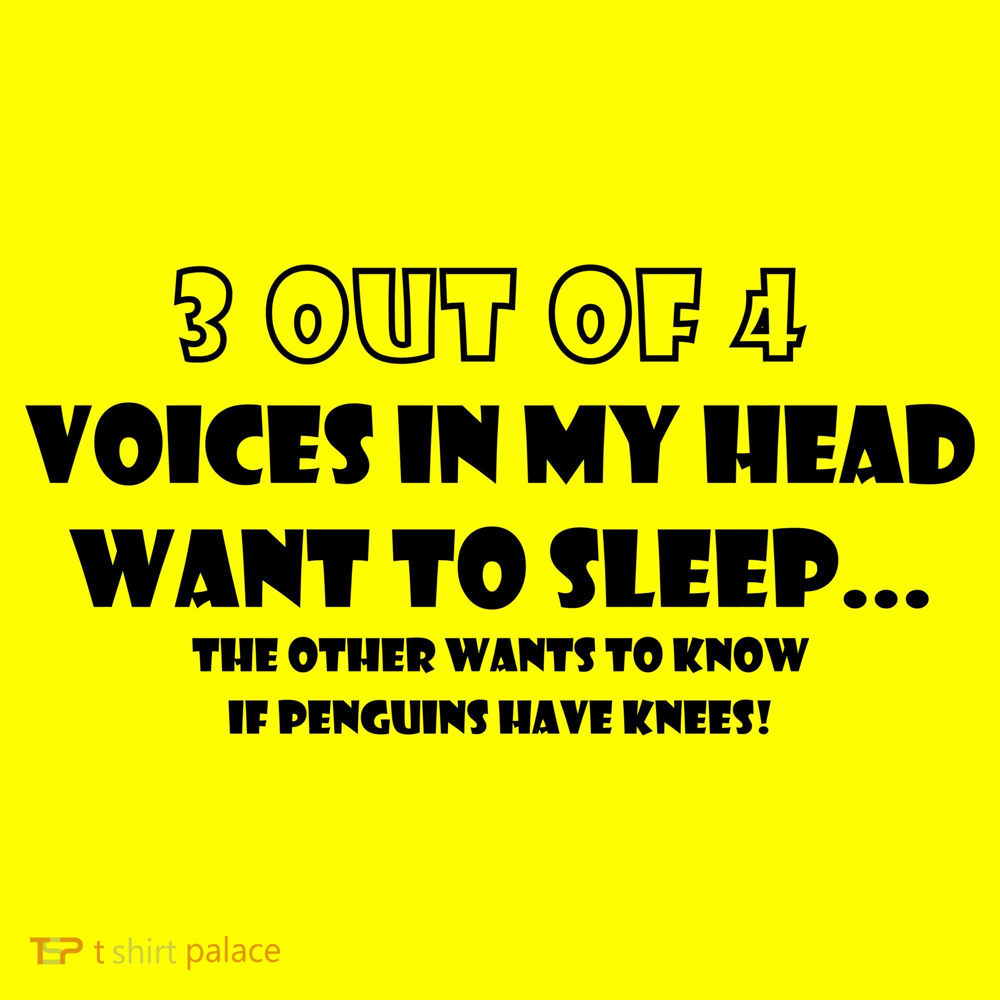 3 Out Of 4 Voices In My Head Funny Penguins  Hat