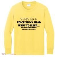 3 Out Of 4 Voices In My Head Funny Penguins  Kids Long Sleeve Shirt thumb 0