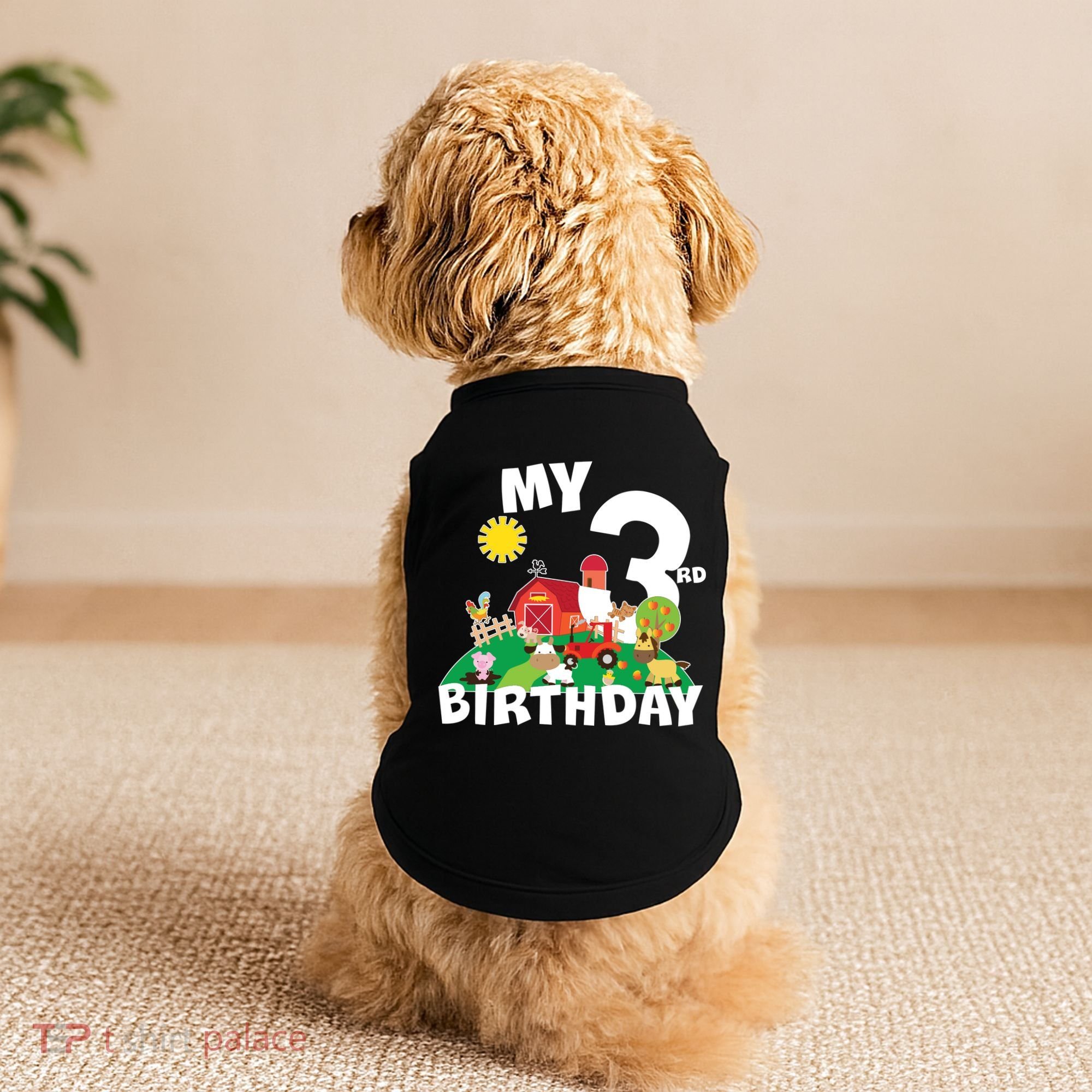 3 Year Old Farm My 3rd Birthday Doggie Tank